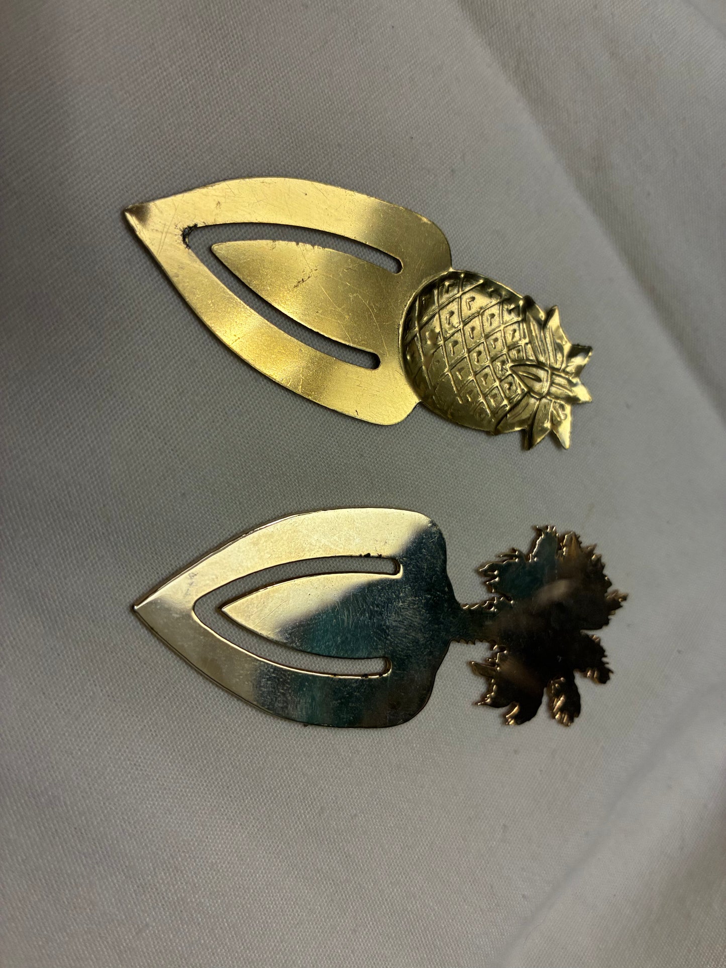 Brass bookmarks South Carolina palm and pineapple
