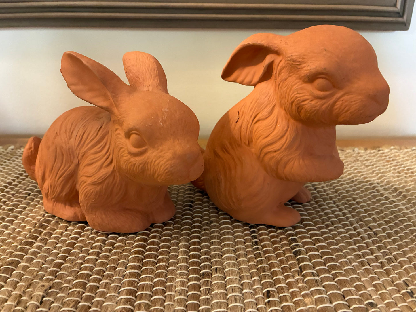 Terra Cotta bunny figurines