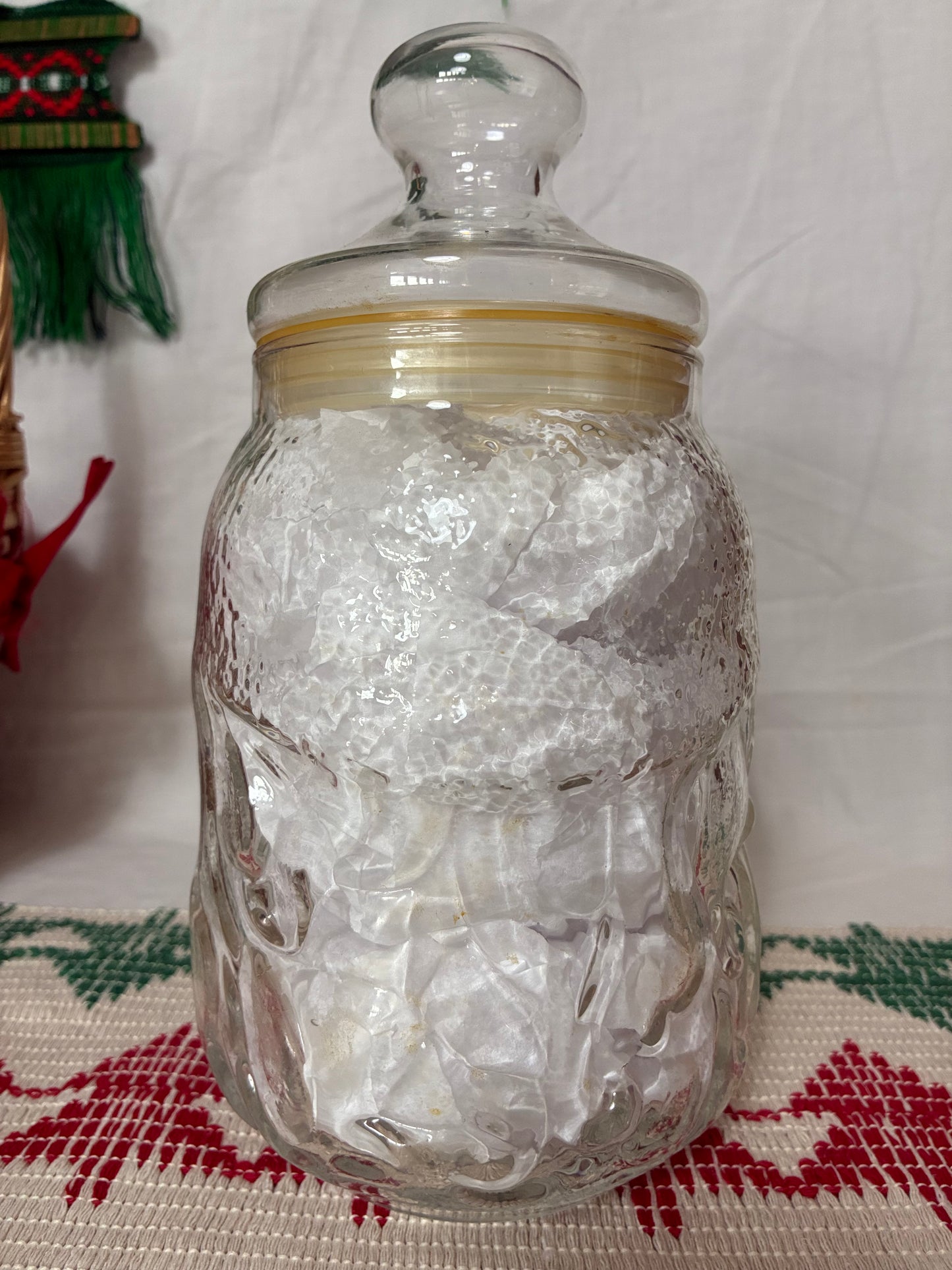 Glass Santa sealed canister