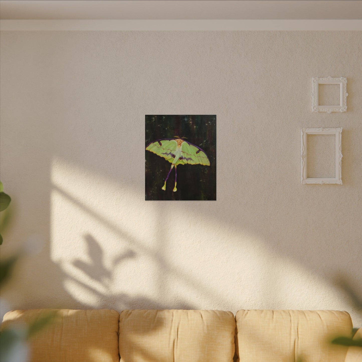 Luna Moth Canvas Wall Art — Matte Stretched Insect Print