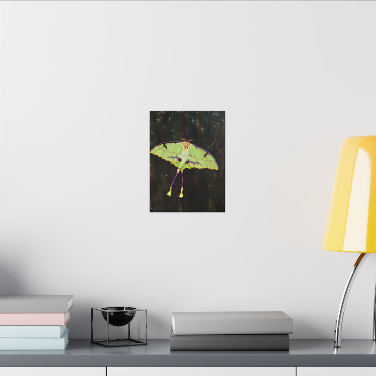 Luna Moth Canvas Wall Art — Matte Stretched Insect Print
