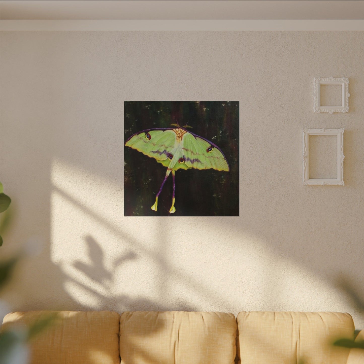 Luna Moth Canvas Wall Art — Matte Stretched Insect Print