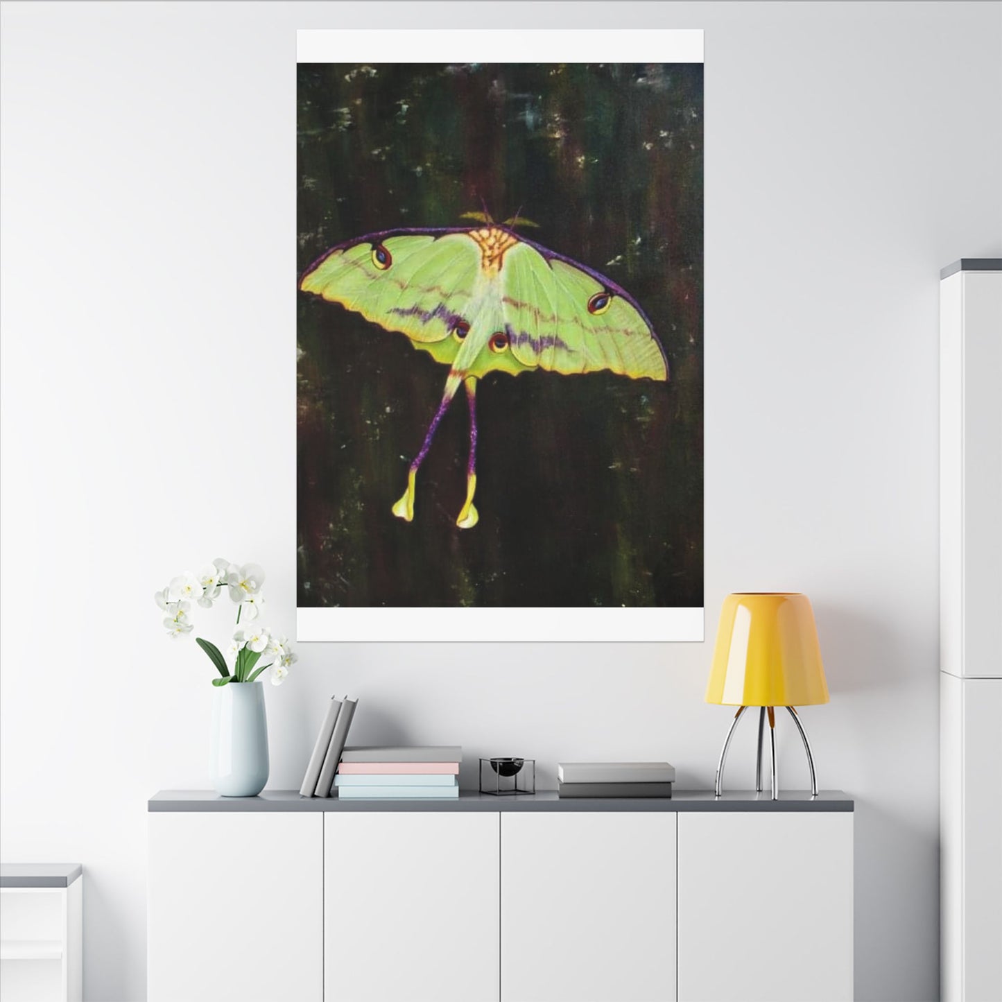 Luna Moth Canvas Wall Art — Matte Stretched Insect Print