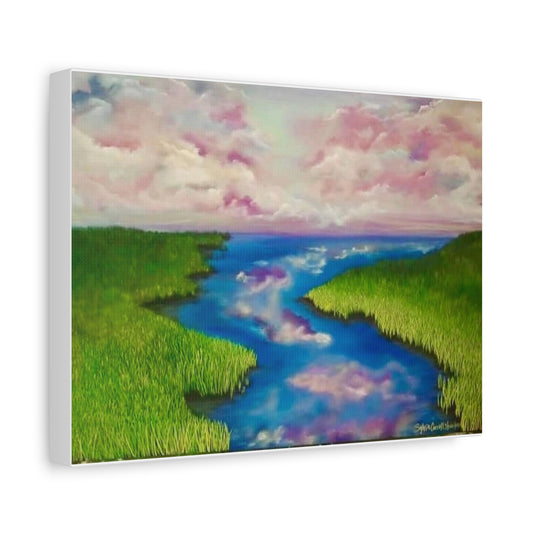 Lowcountry Marsh Canvas Print — Charleston River Pluff Mud Wall Art
