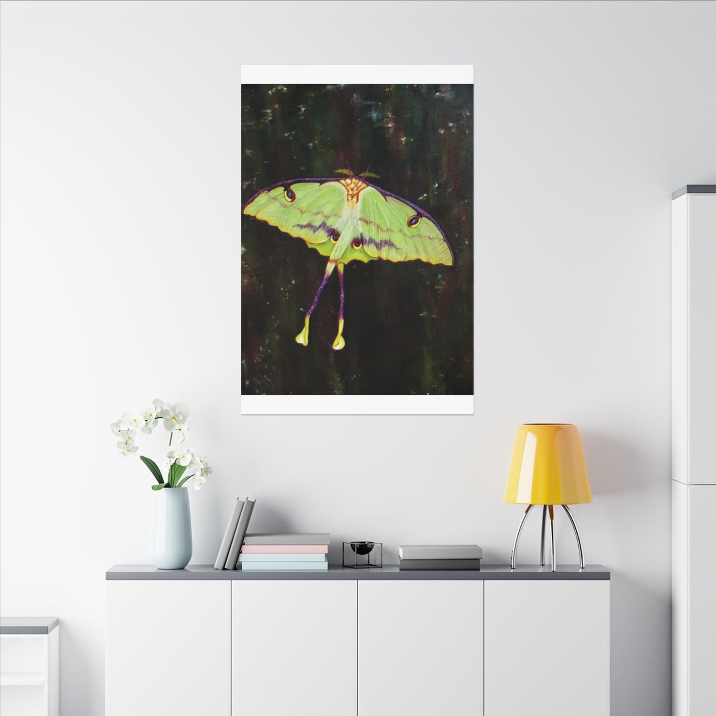 Luna Moth Canvas Wall Art — Matte Stretched Insect Print