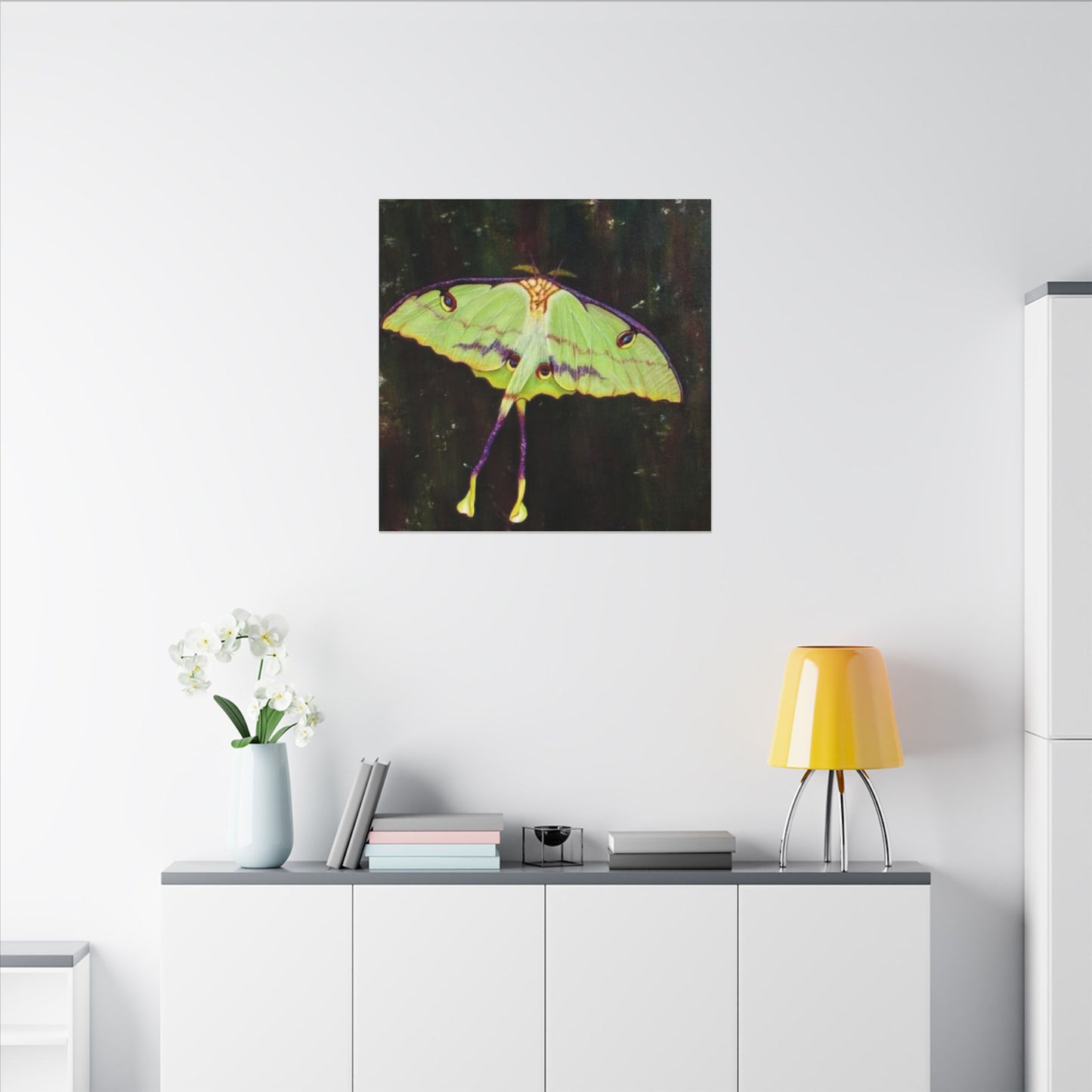 Luna Moth Canvas Wall Art — Matte Stretched Insect Print