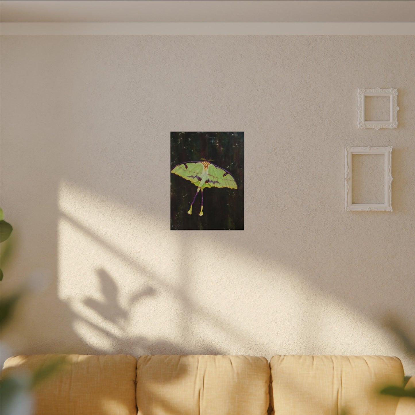 Luna Moth Canvas Wall Art — Matte Stretched Insect Print
