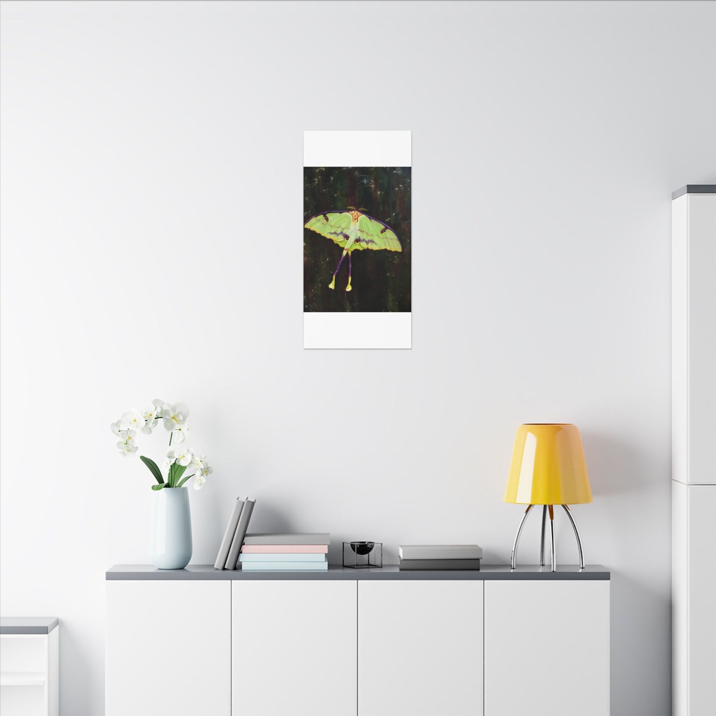 Luna Moth Canvas Wall Art — Matte Stretched Insect Print