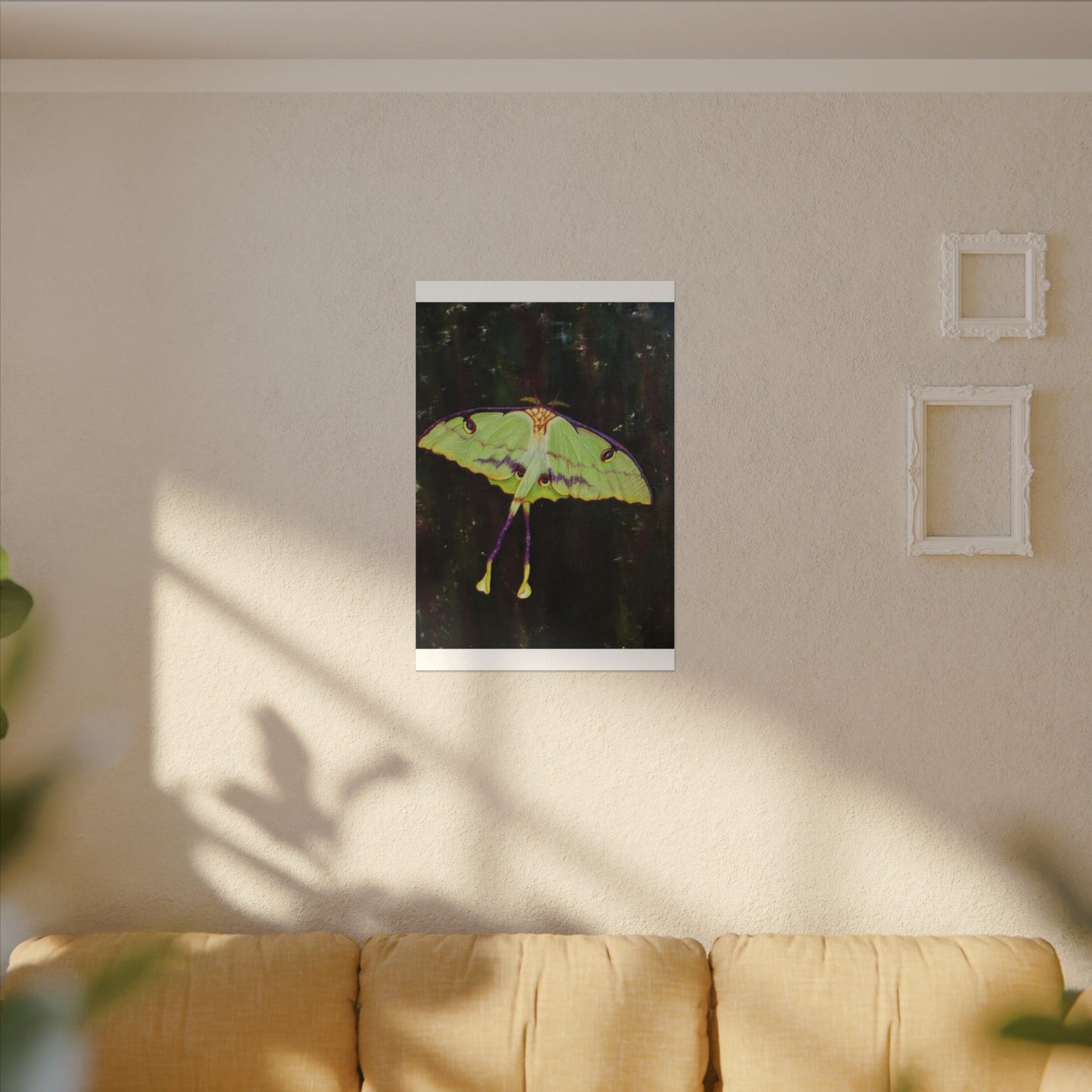 Luna Moth Canvas Wall Art — Matte Stretched Insect Print