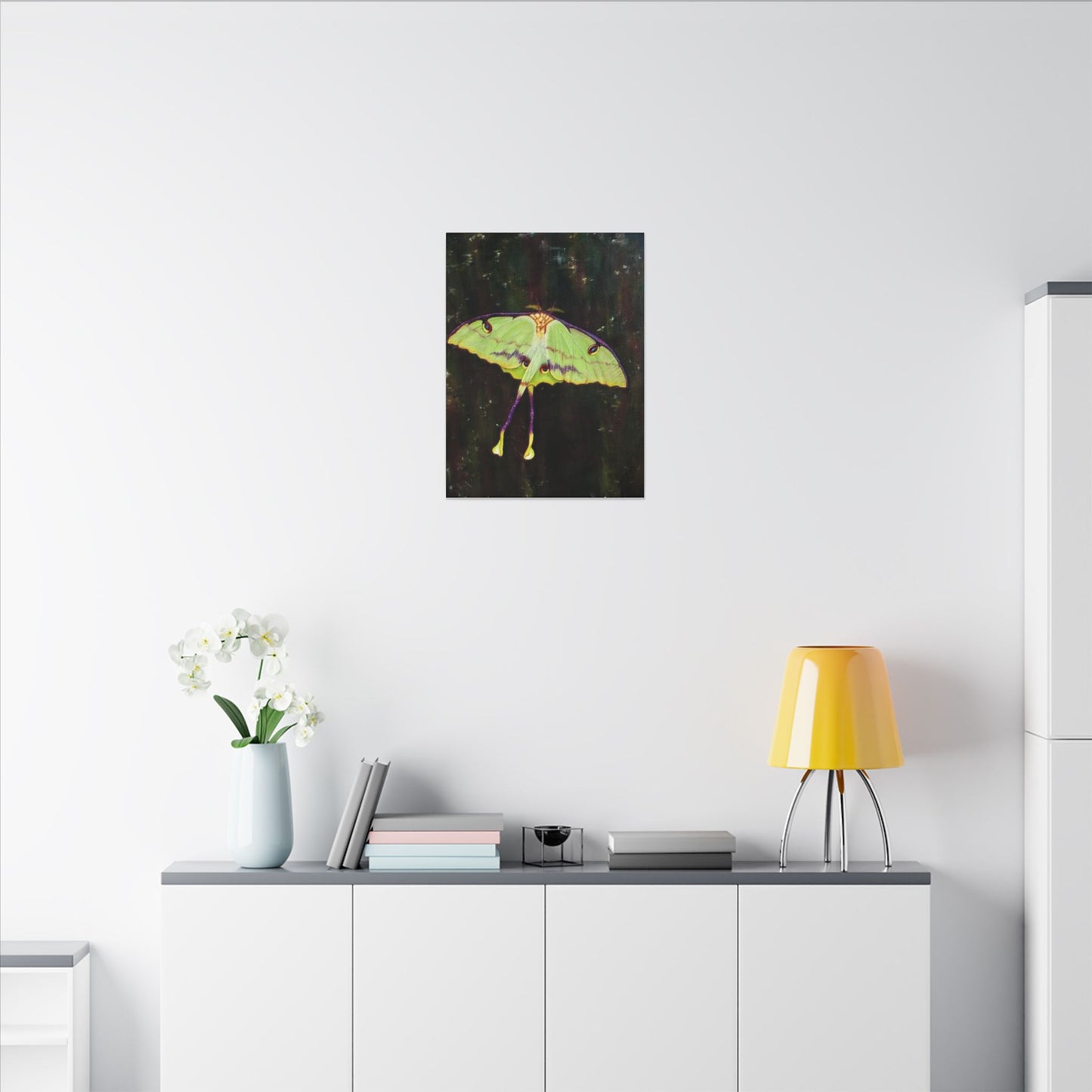 Luna Moth Canvas Wall Art — Matte Stretched Insect Print