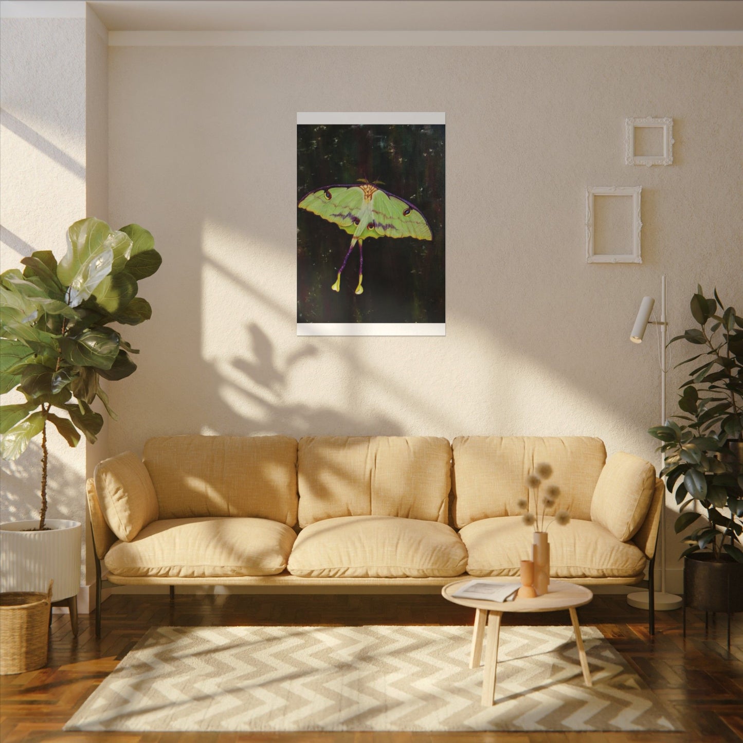 Luna Moth Canvas Wall Art — Matte Stretched Insect Print