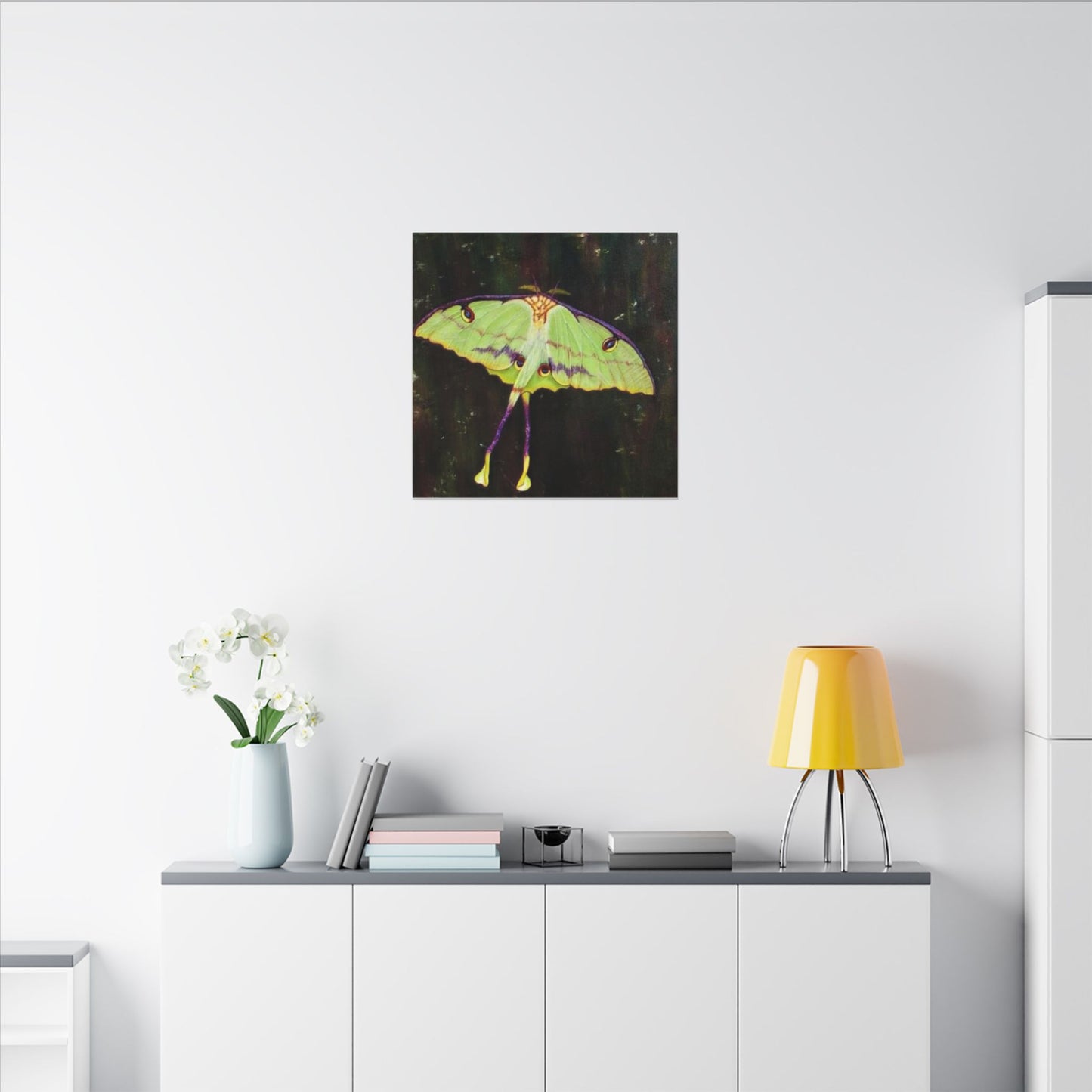 Luna Moth Canvas Wall Art — Matte Stretched Insect Print