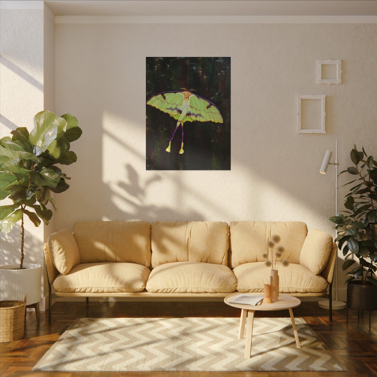 Luna Moth Canvas Wall Art — Matte Stretched Insect Print