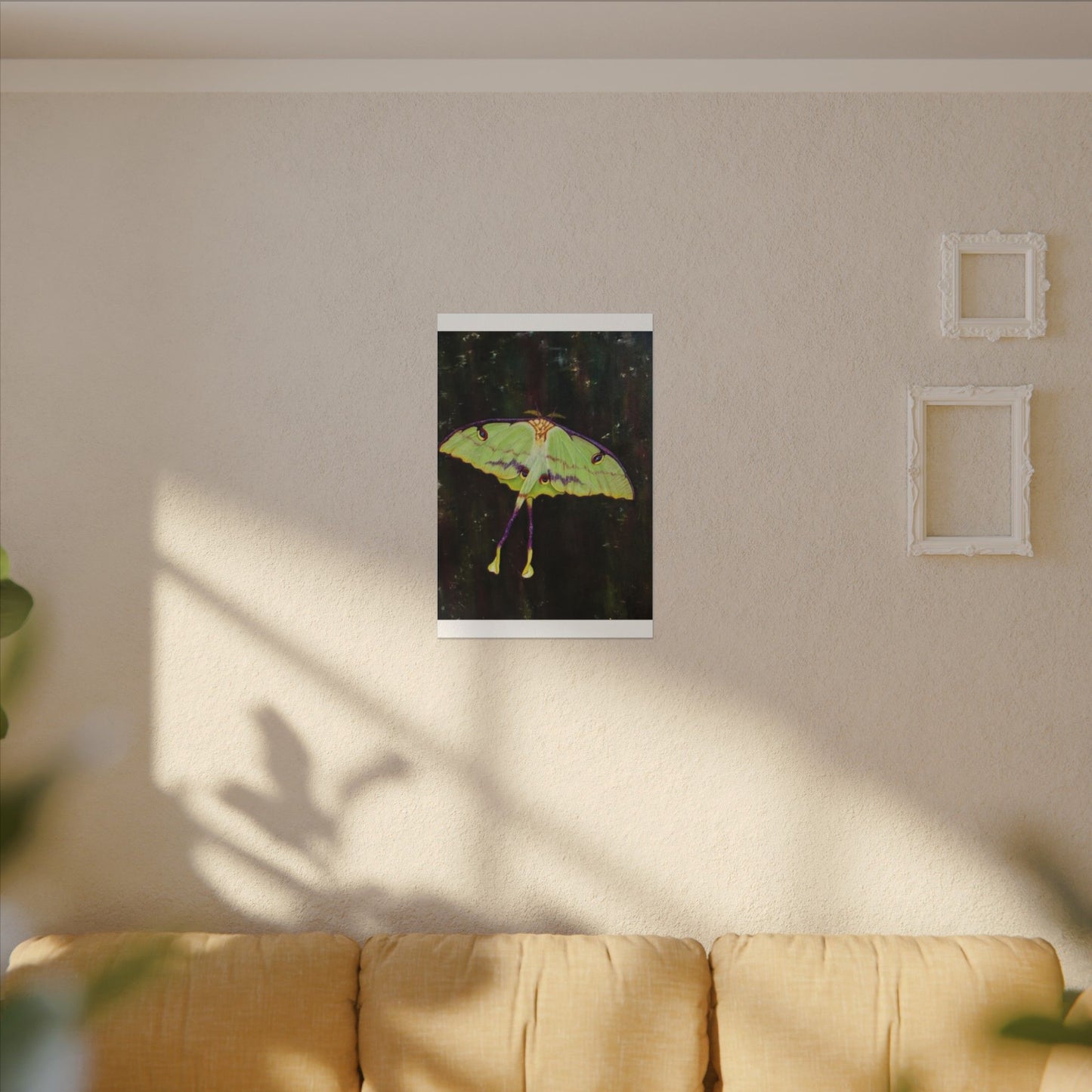 Luna Moth Canvas Wall Art — Matte Stretched Insect Print