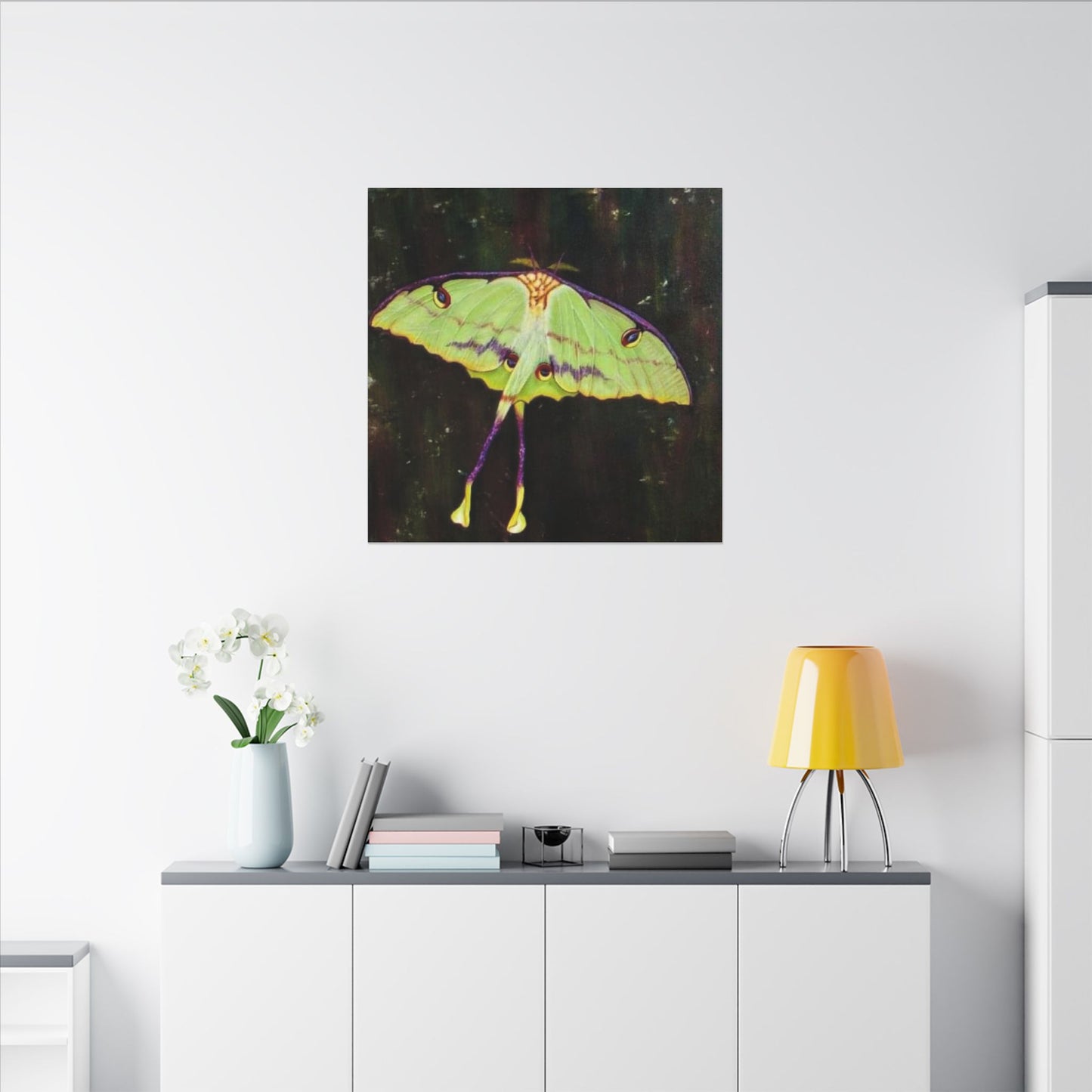 Luna Moth Canvas Wall Art — Matte Stretched Insect Print