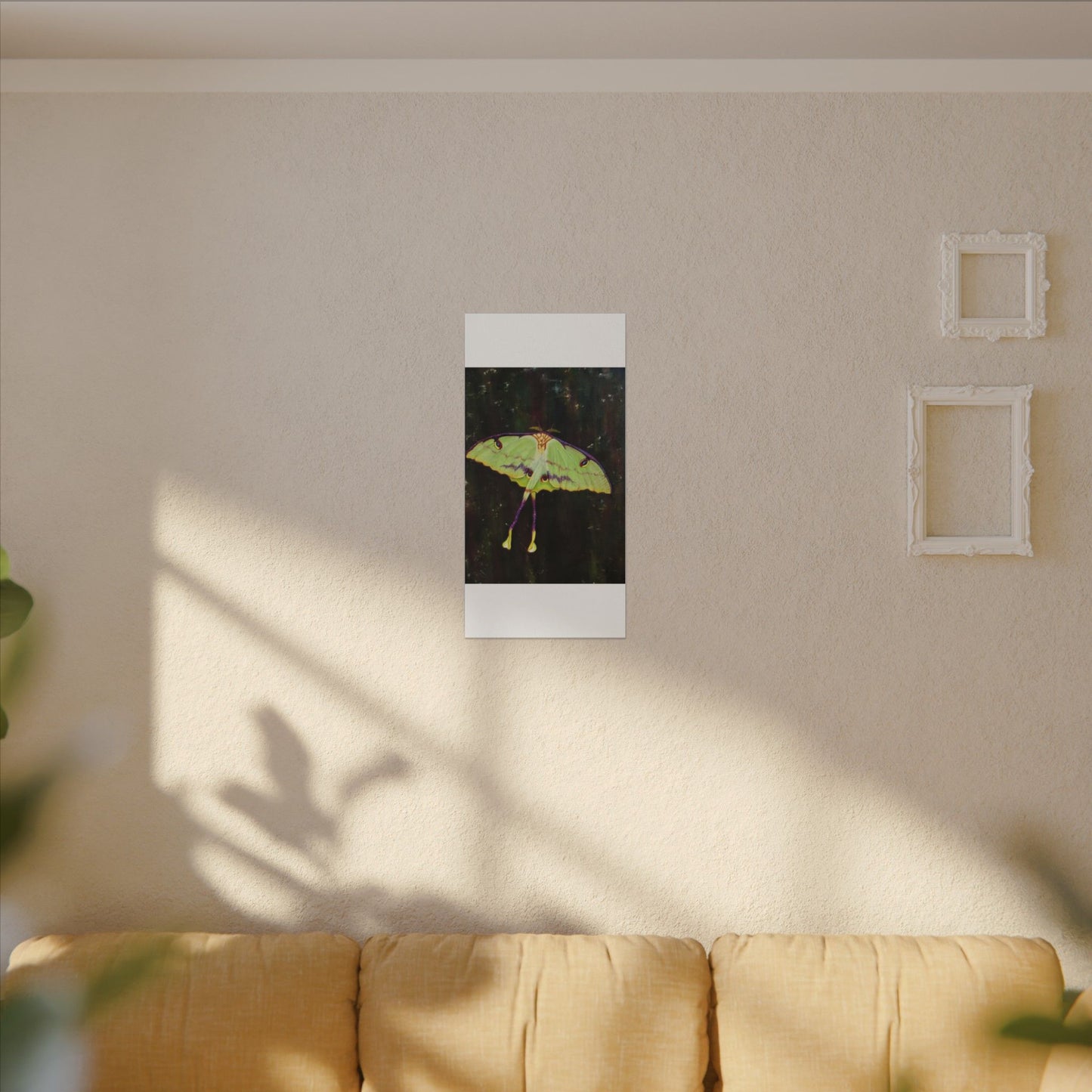 Luna Moth Canvas Wall Art — Matte Stretched Insect Print
