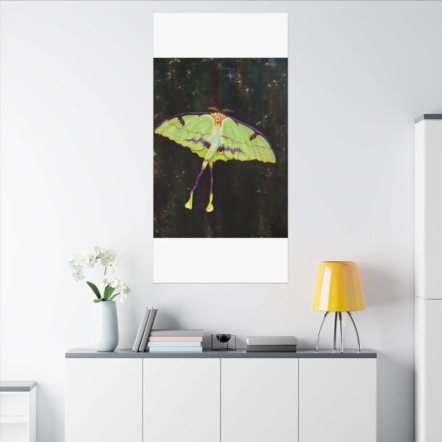 Luna Moth Canvas Wall Art — Matte Stretched Insect Print