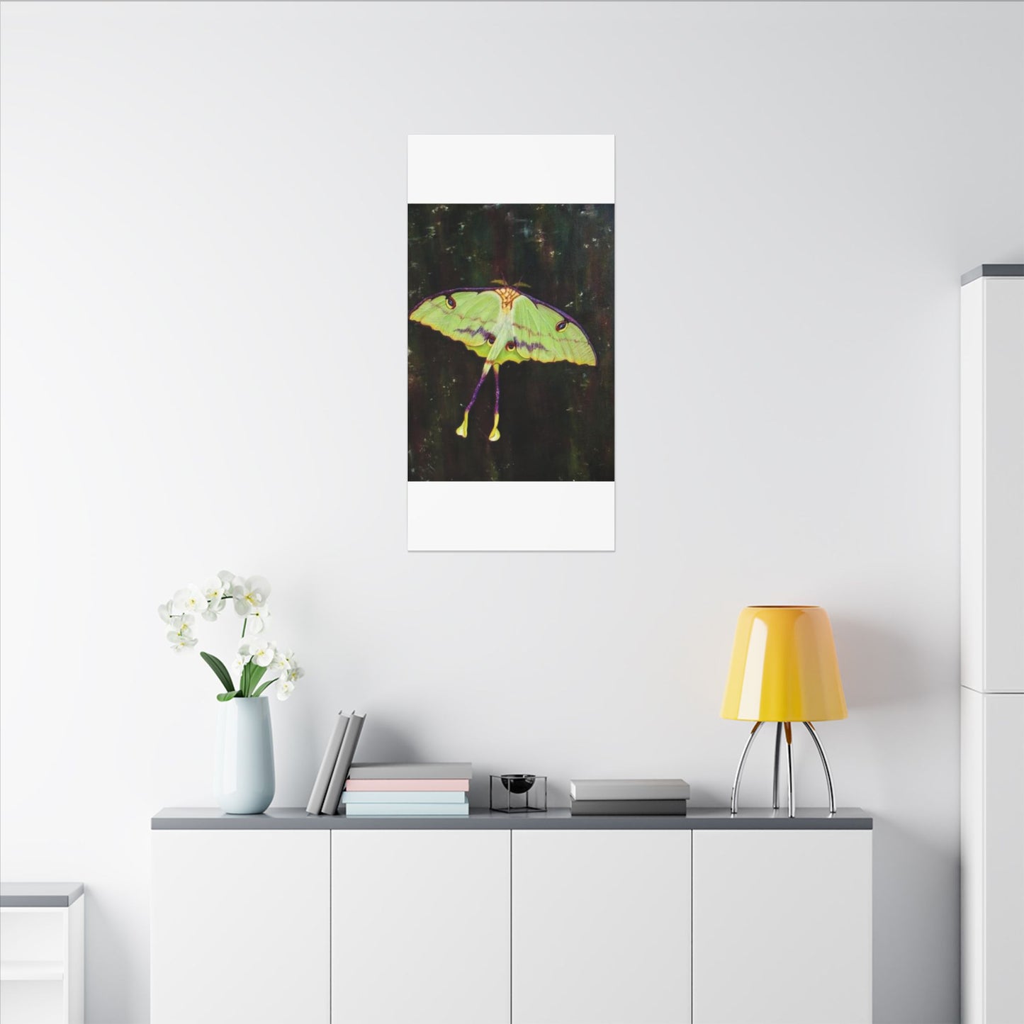 Luna Moth Canvas Wall Art — Matte Stretched Insect Print