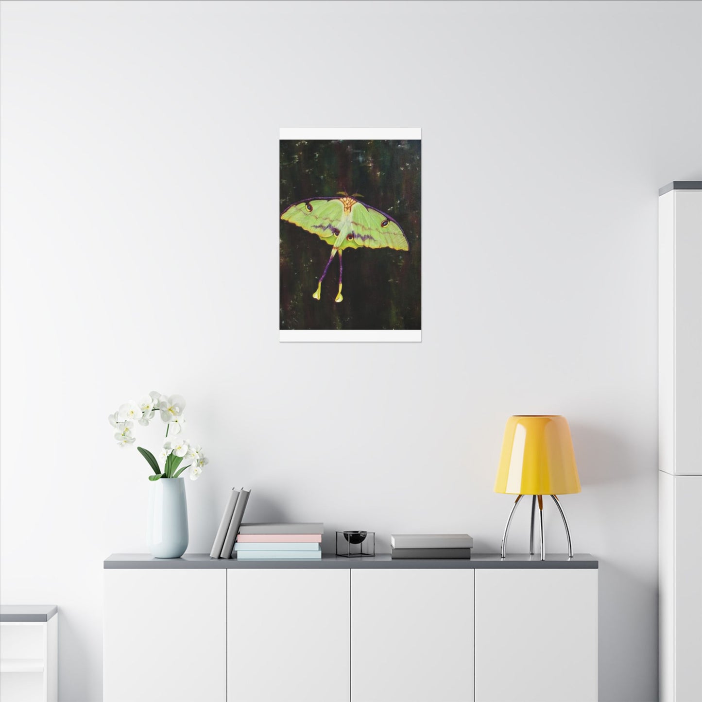 Luna Moth Canvas Wall Art — Matte Stretched Insect Print