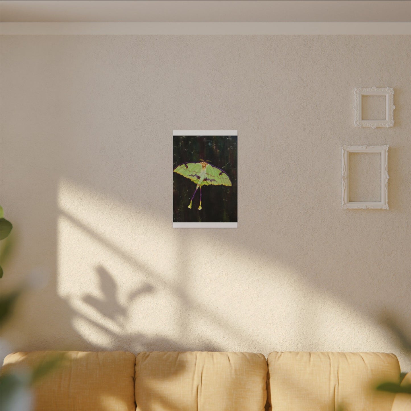 Luna Moth Canvas Wall Art — Matte Stretched Insect Print