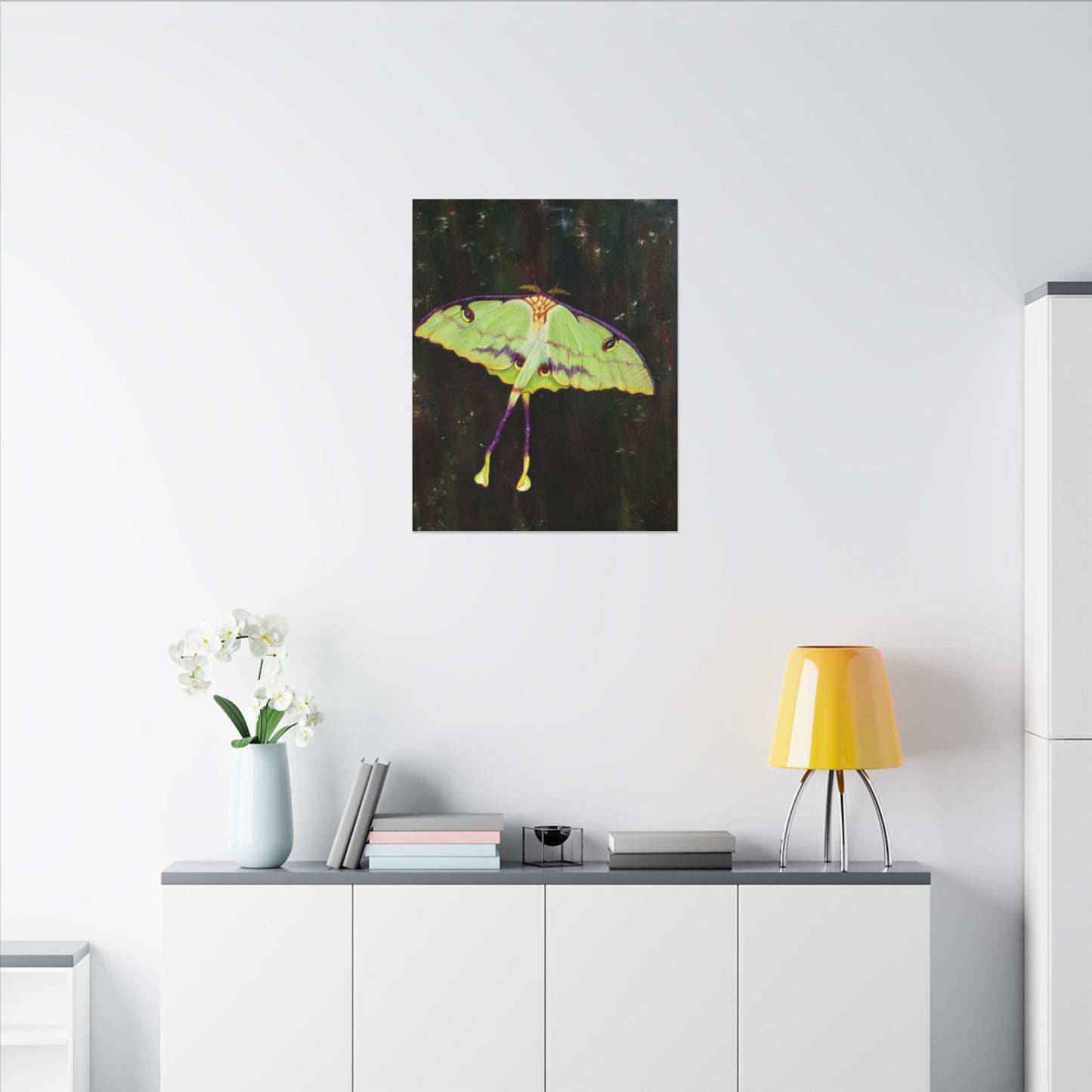Luna Moth Canvas Wall Art — Matte Stretched Insect Print
