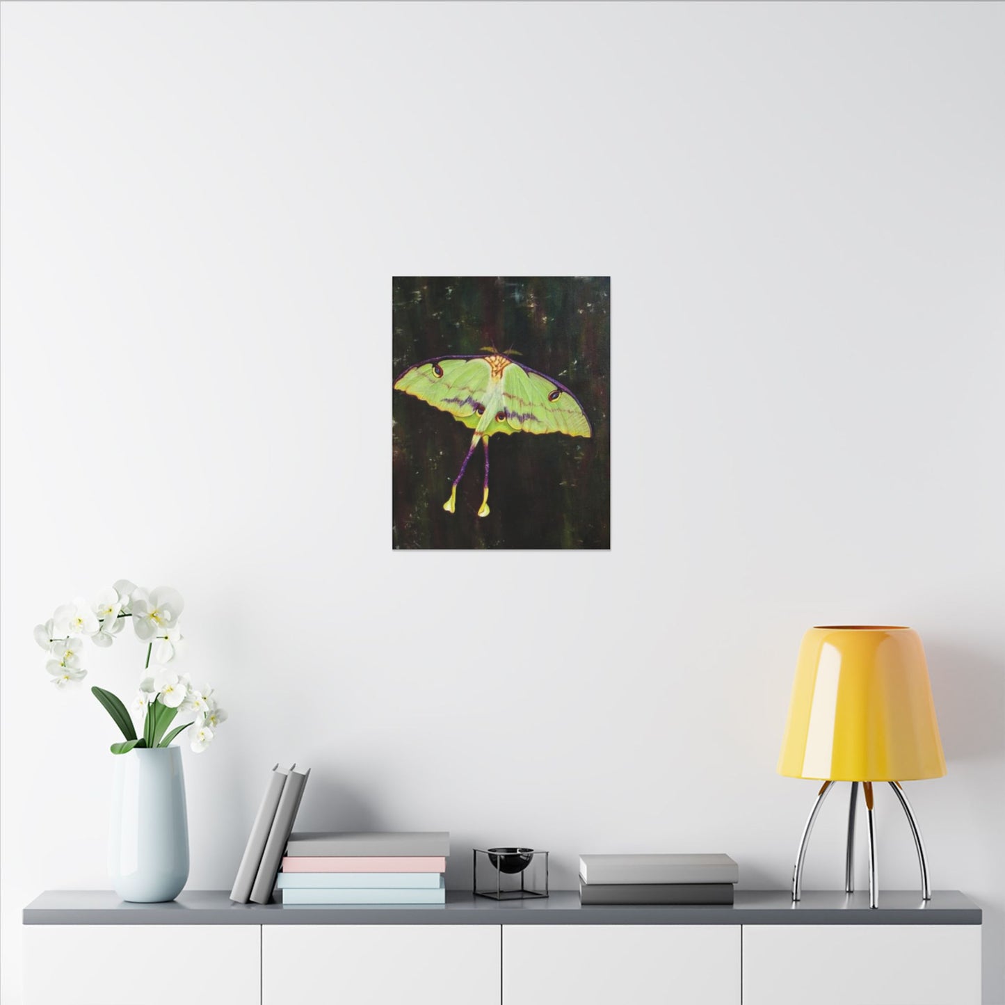 Luna Moth Canvas Wall Art — Matte Stretched Insect Print