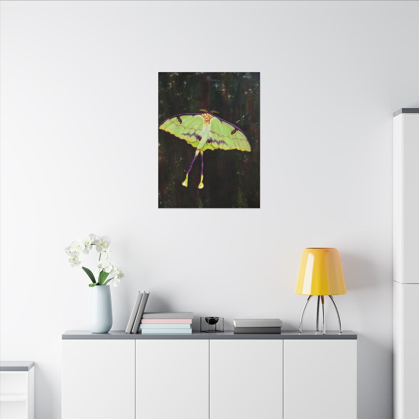 Luna Moth Canvas Wall Art — Matte Stretched Insect Print