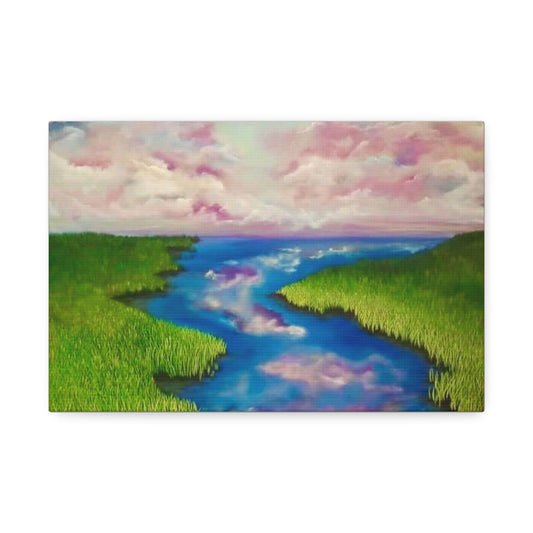 Lowcountry Marsh Canvas Print — Charleston Pluff Mud River Wall Art