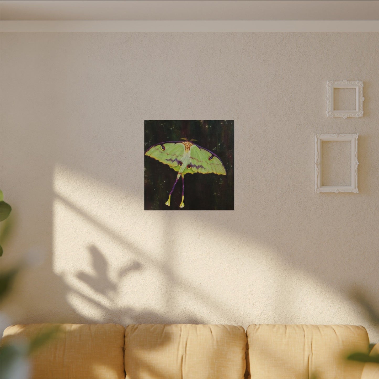 Luna Moth Canvas Wall Art — Matte Stretched Insect Print