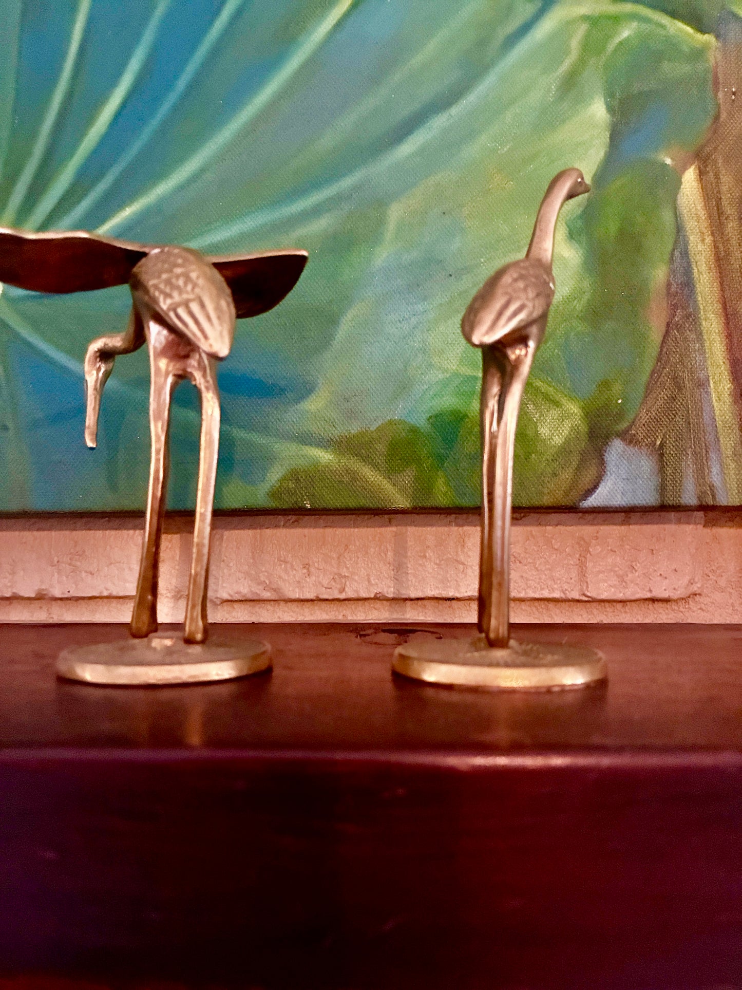 Vintage brass cranes