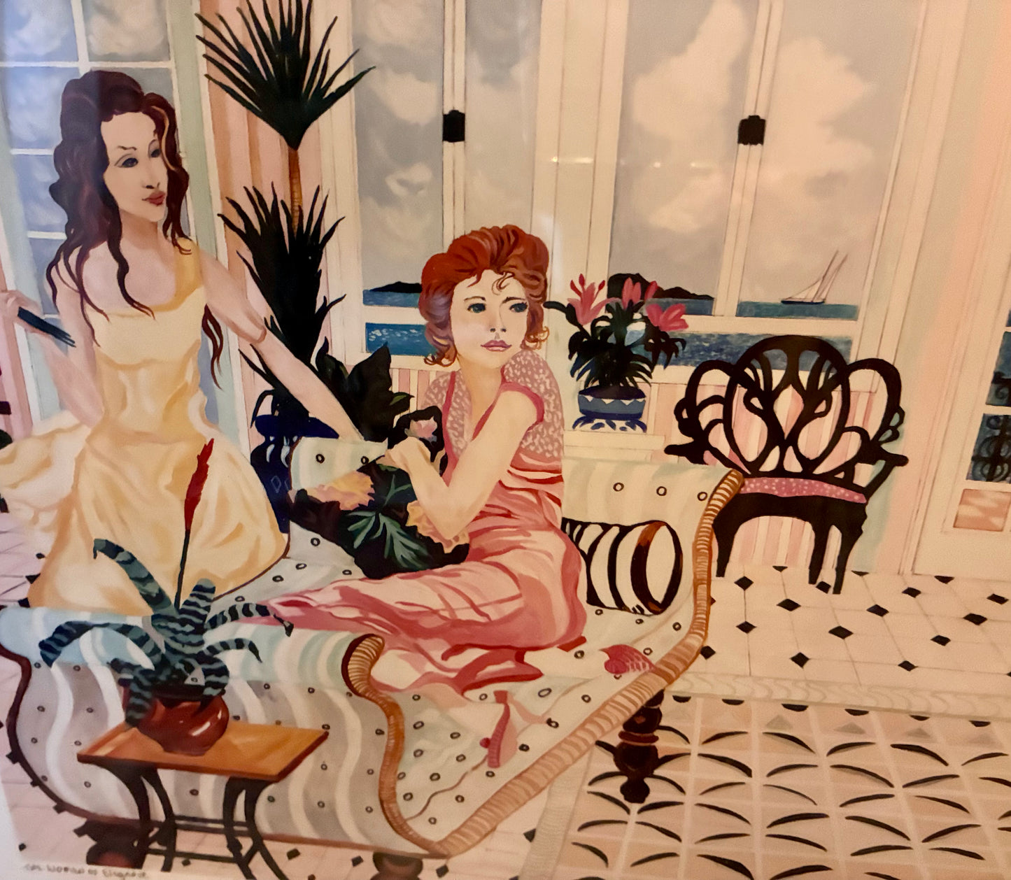 Framed, signed print Eileen Sietz "women of elegance"