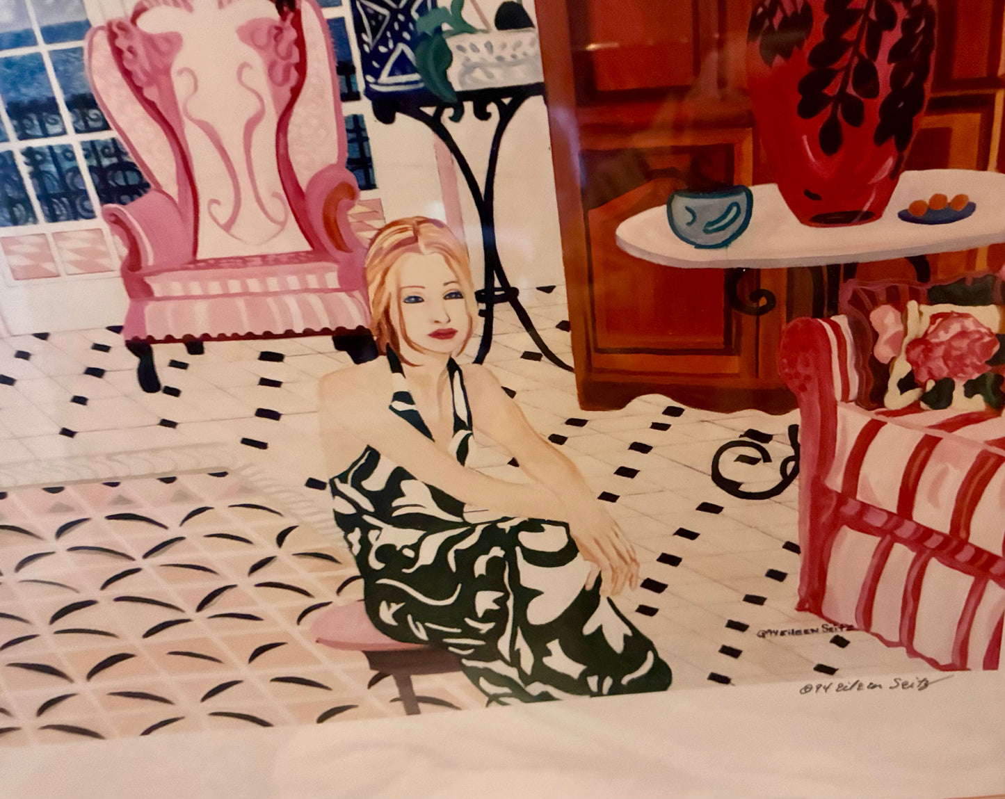Framed, signed print Eileen Sietz "women of elegance"