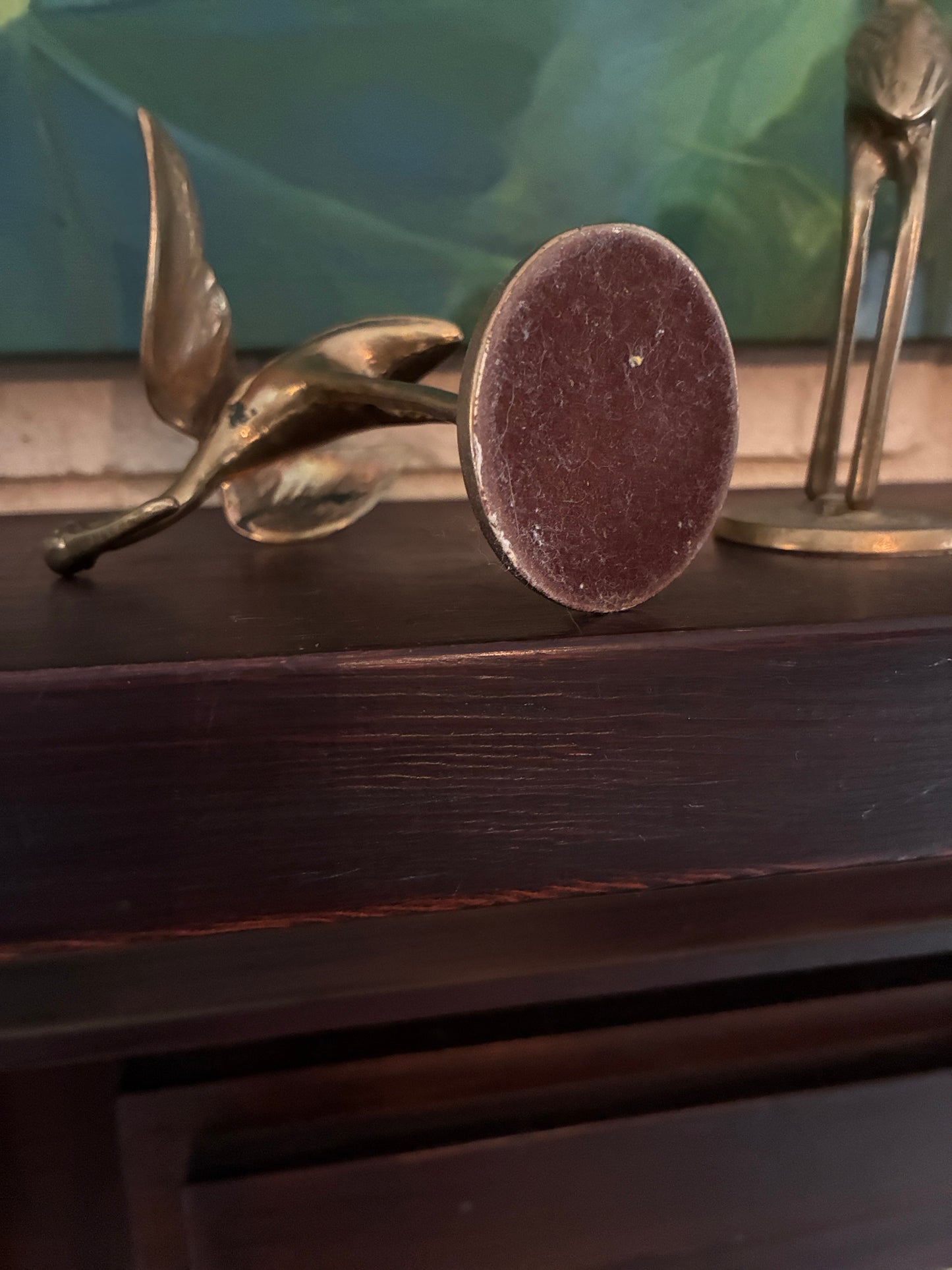 Brass cranes set of 2