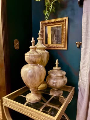 Outstanding oversize vintage ornamental apothecary jars