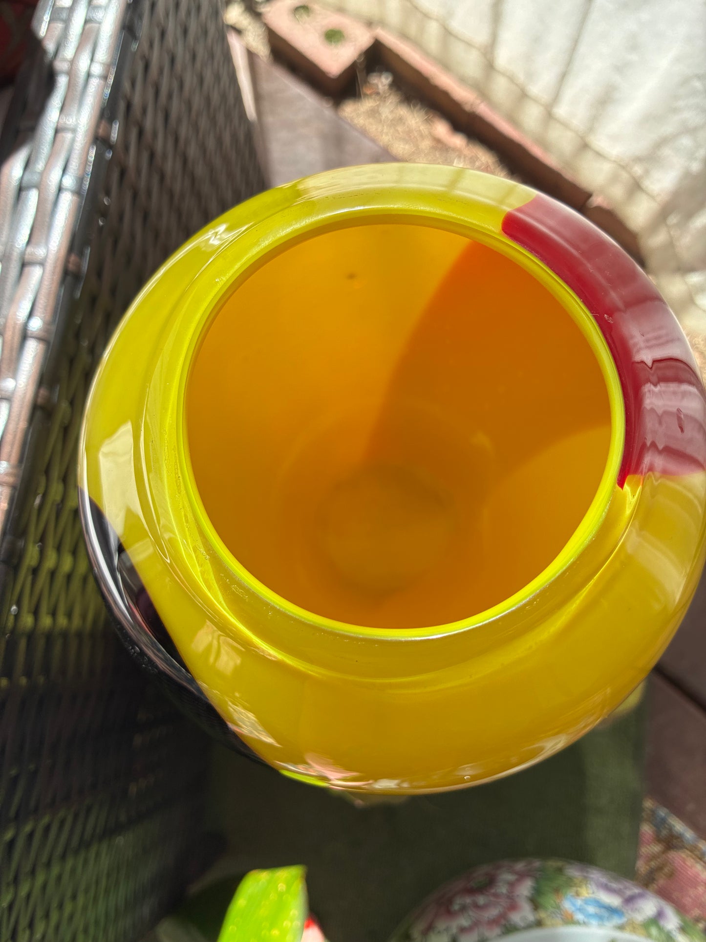 Vintage artglass vase