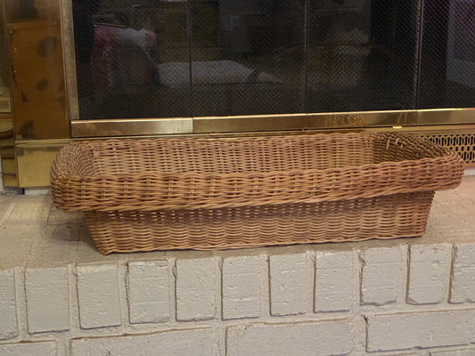 Natural wicker storage basket