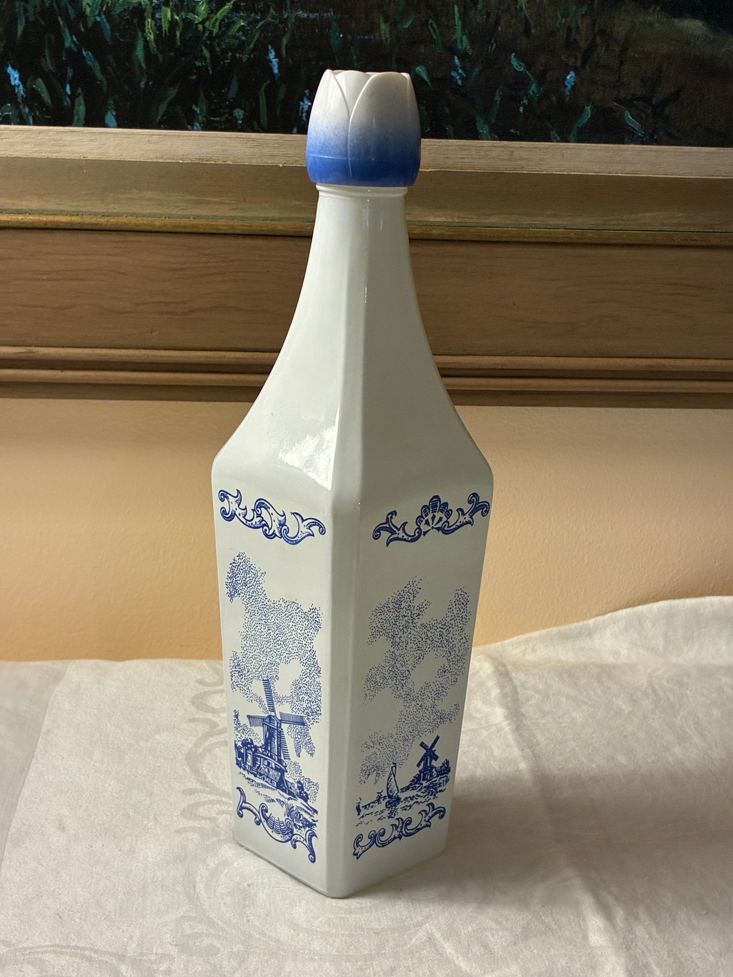 Vintage Vandermint glass liquor bottle