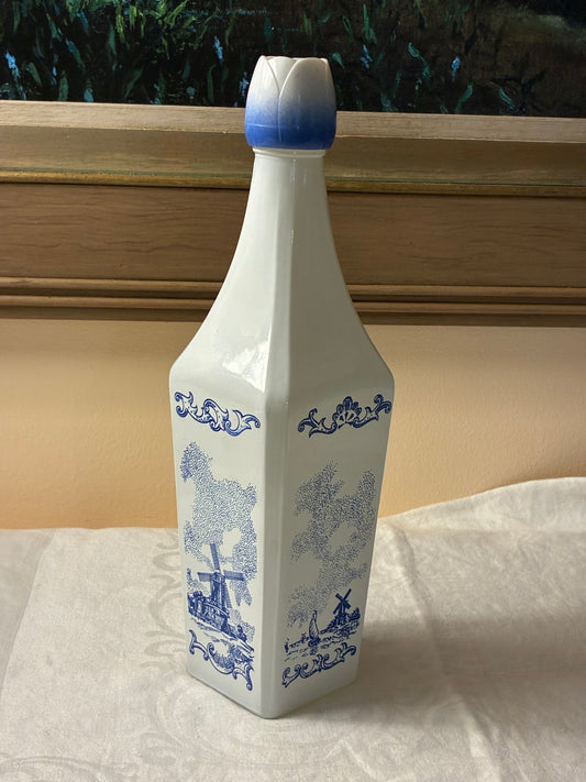 Vintage Vandermint glass liquor bottle