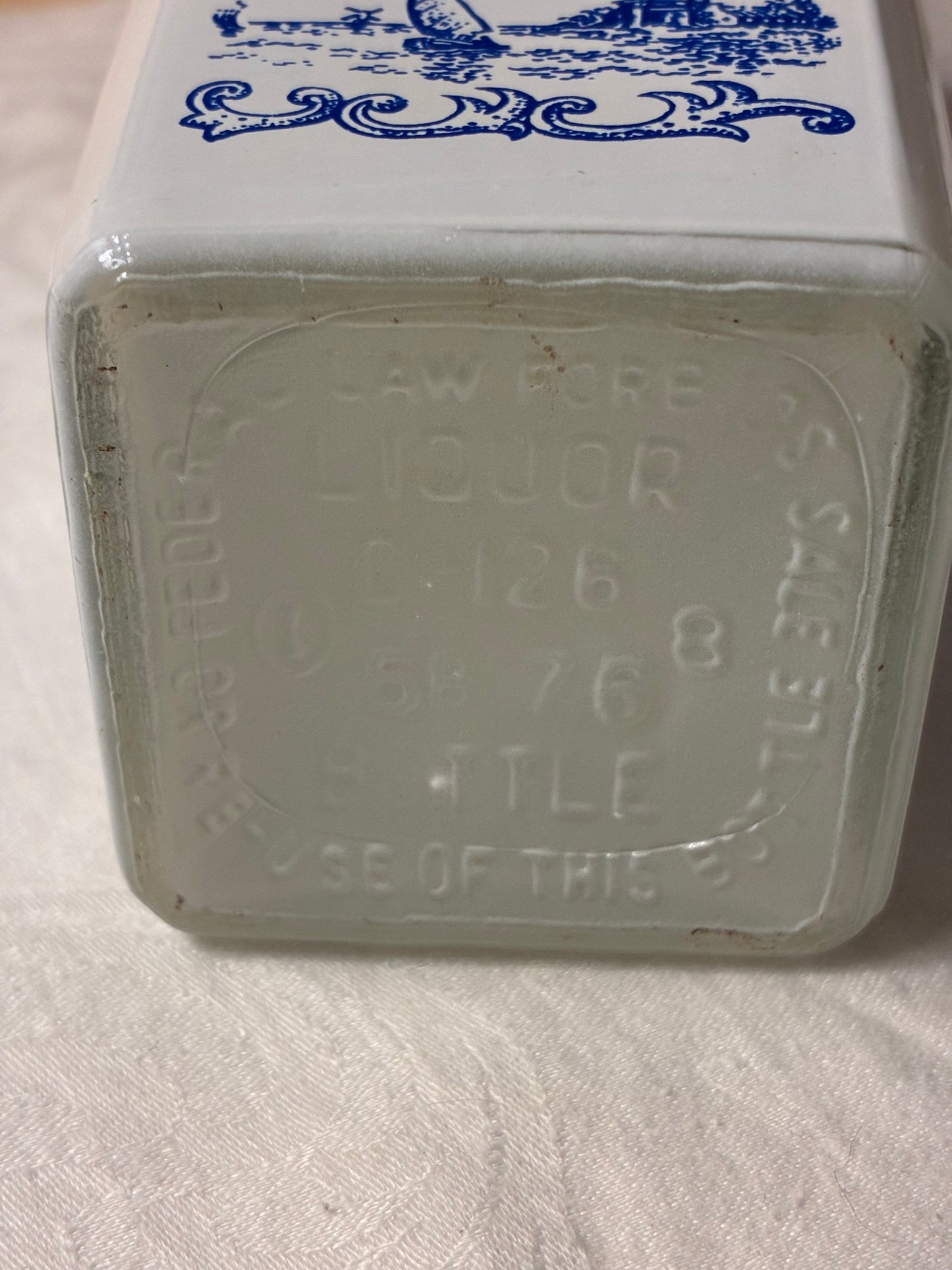 Vintage Vandermint glass liquor bottle