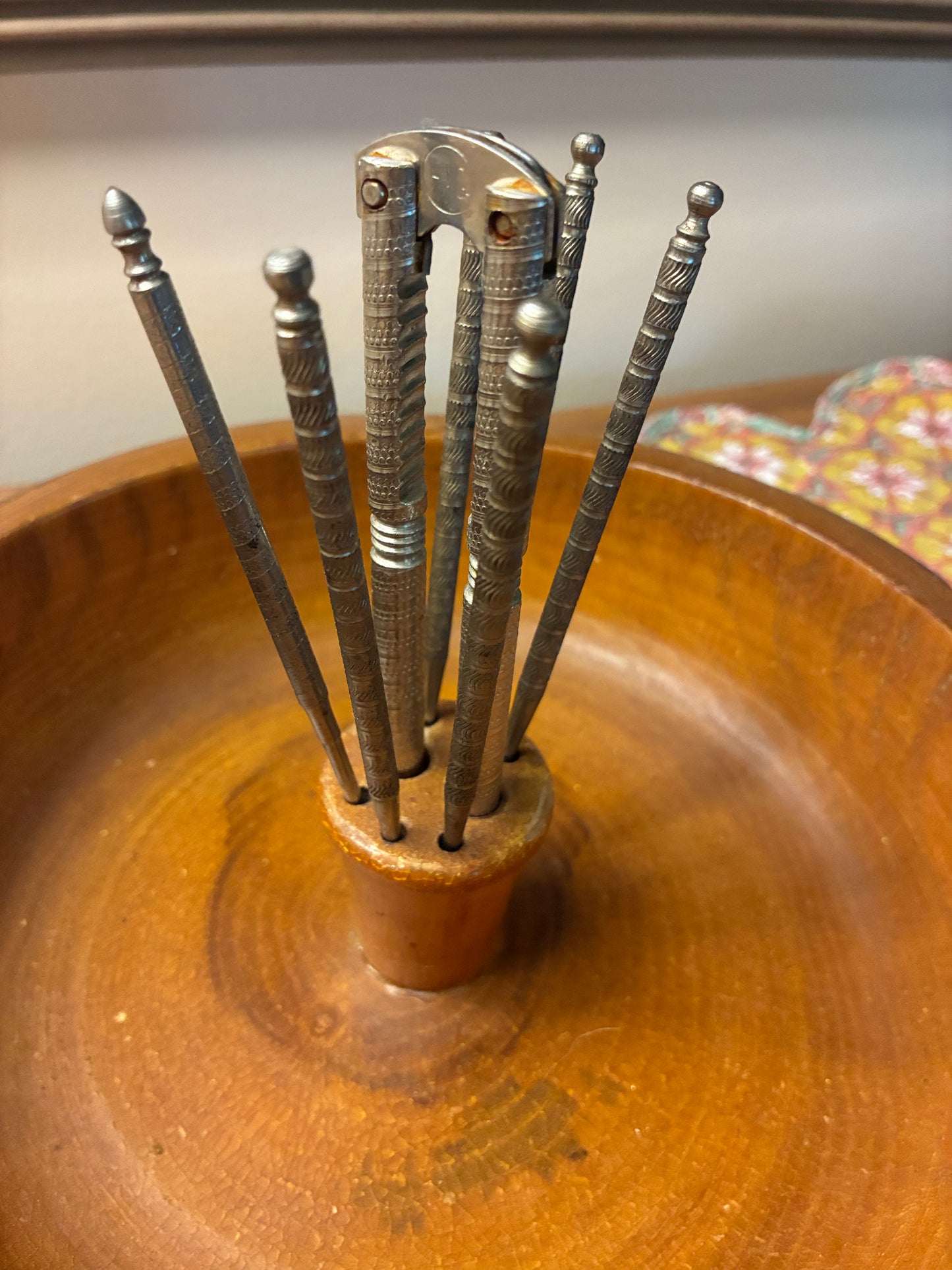 Vintage nut bowl and picks