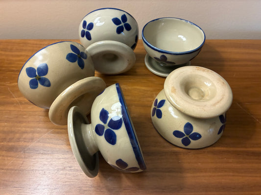 Vintage pottery dessert cups set of 5