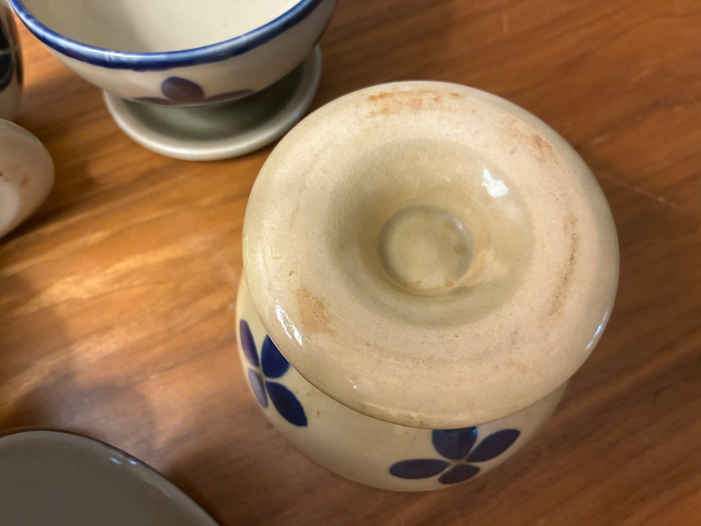 Vintage pottery dessert cups set of 5