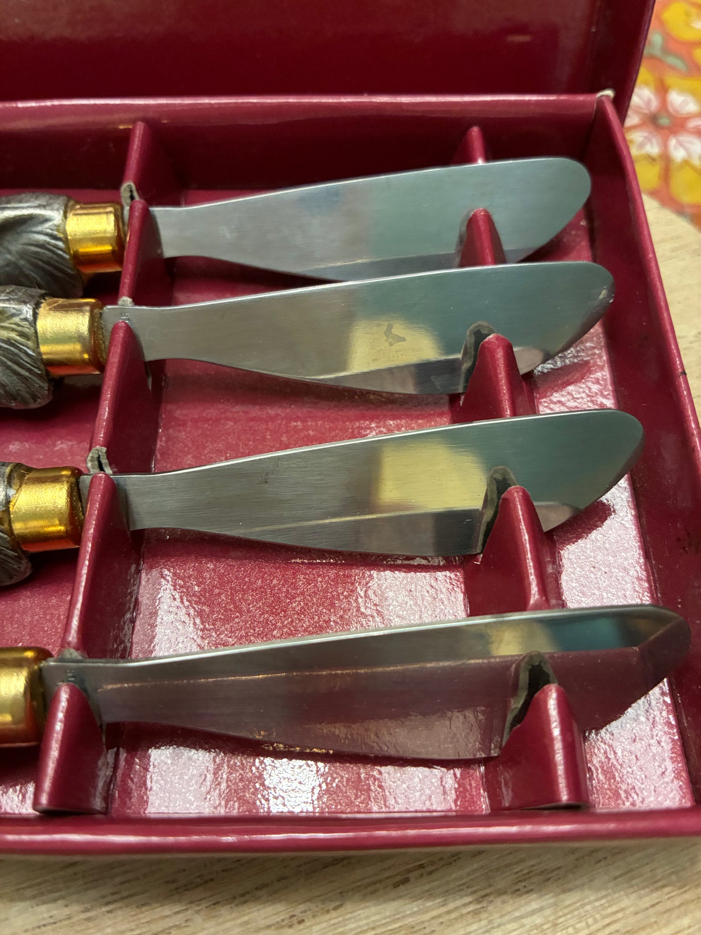 Arthur Court stainless steel elephant head spreaders