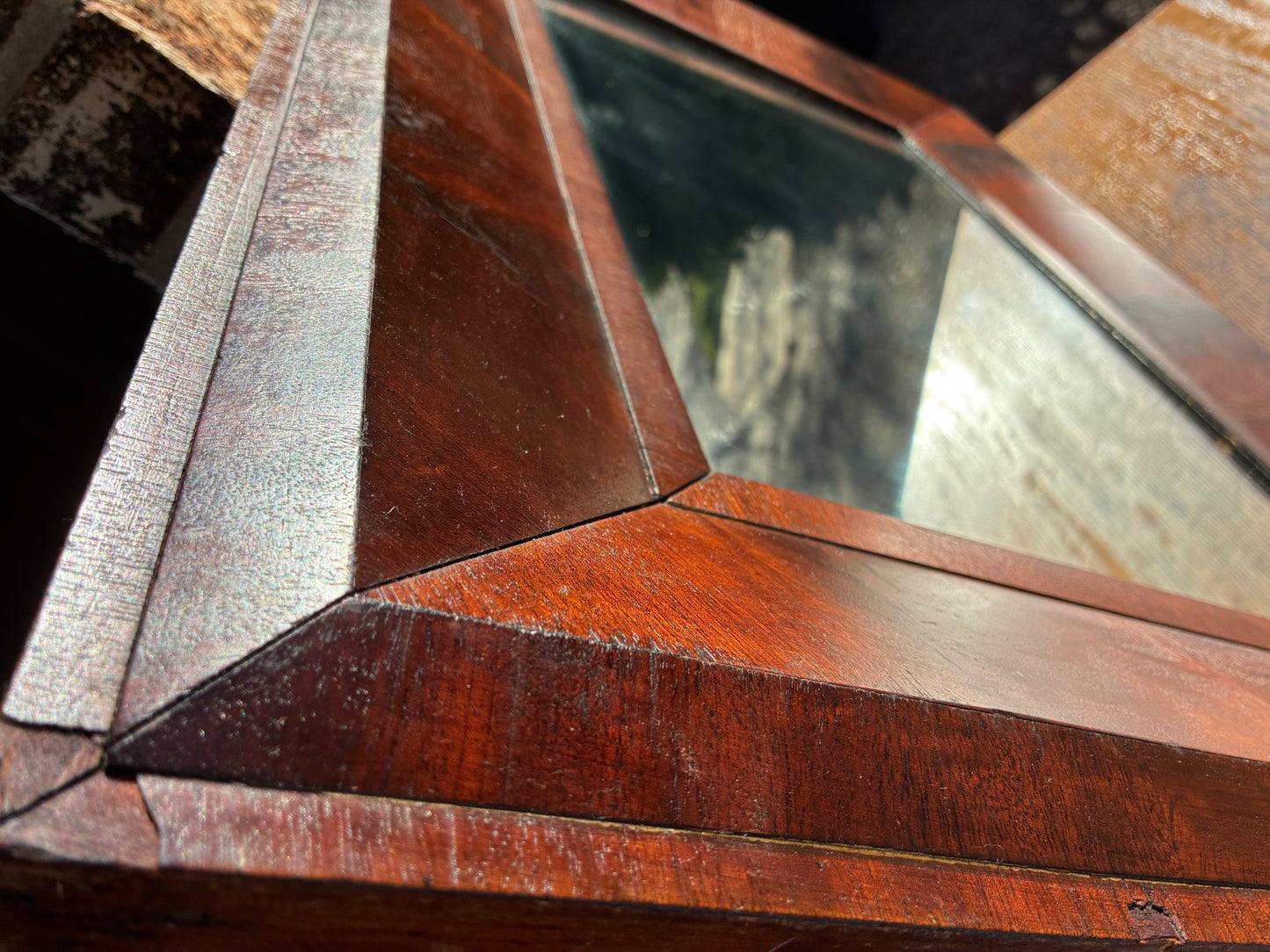 Gorgeous antique flame mahogany hall mirror