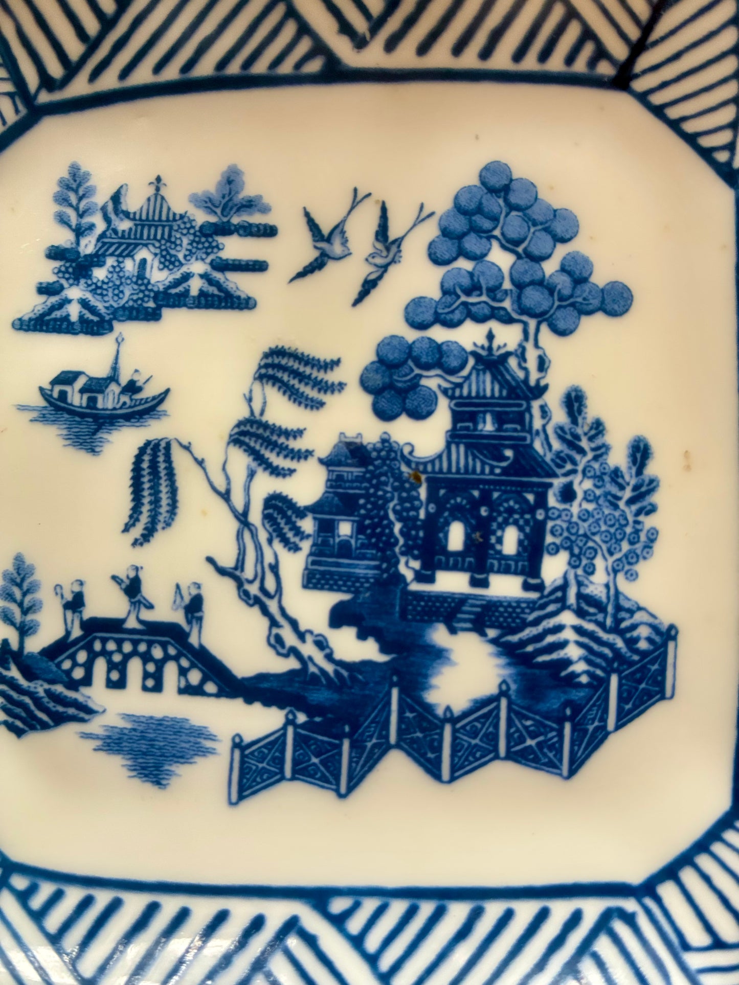 Blue Willow trinket dish