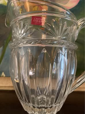 Beautiful Lead crystal cut glass pitchers by Cristal D’Arques/Paris