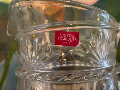 Beautiful Lead crystal cut glass pitchers by Cristal D’Arques/Paris