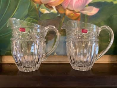 Beautiful Lead crystal cut glass pitchers by Cristal D’Arques/Paris
