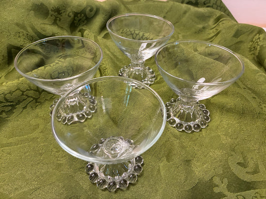 Vintage Footed Coupe Dessert Bowls (Set of 4)