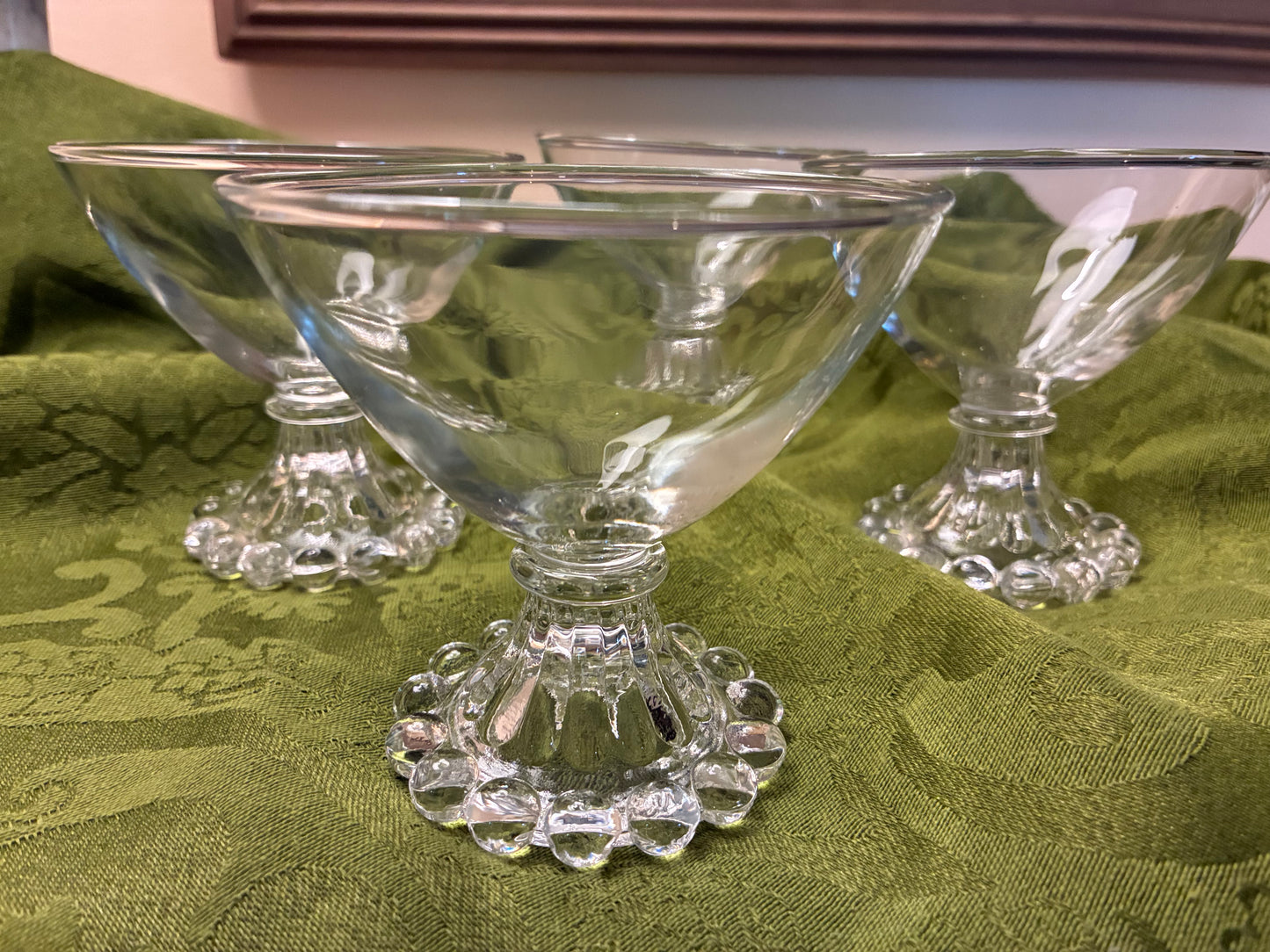 Vintage Footed Coupe Dessert Bowls (Set of 4)